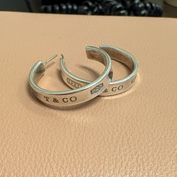 Tiffany & Co. Silver Hoop Earrings - Picture 1 of 1
